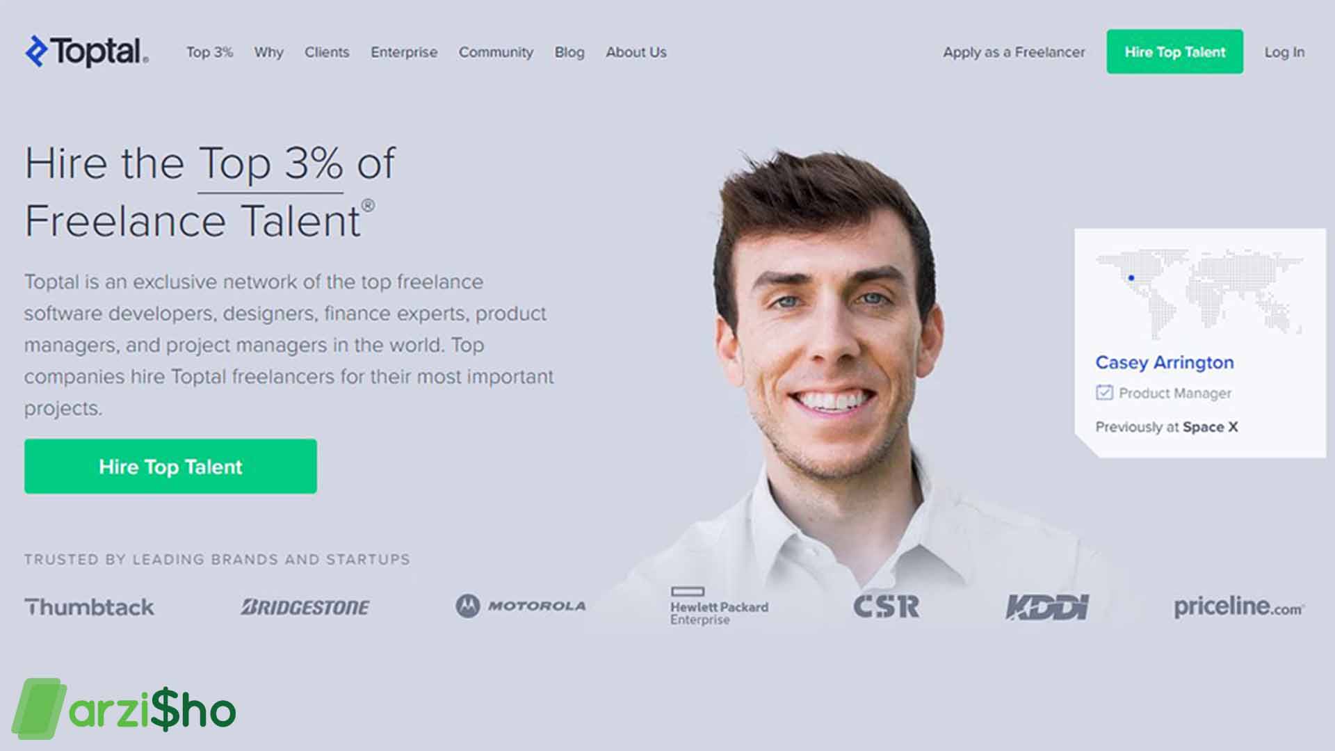 درآمد دلاری از سایت toptal