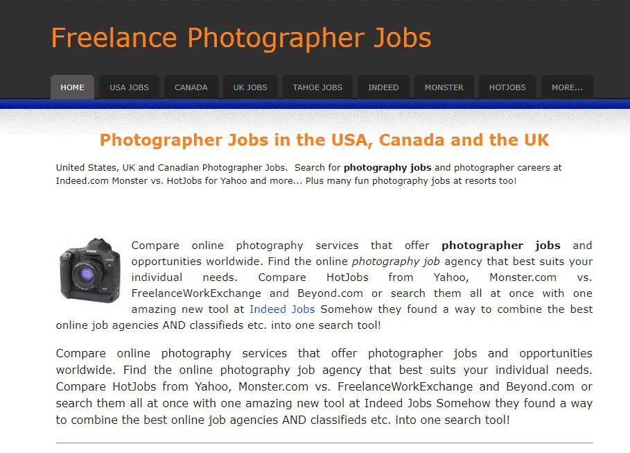 معرفی سایت فریلنسر Freelance Photographer Jobs​